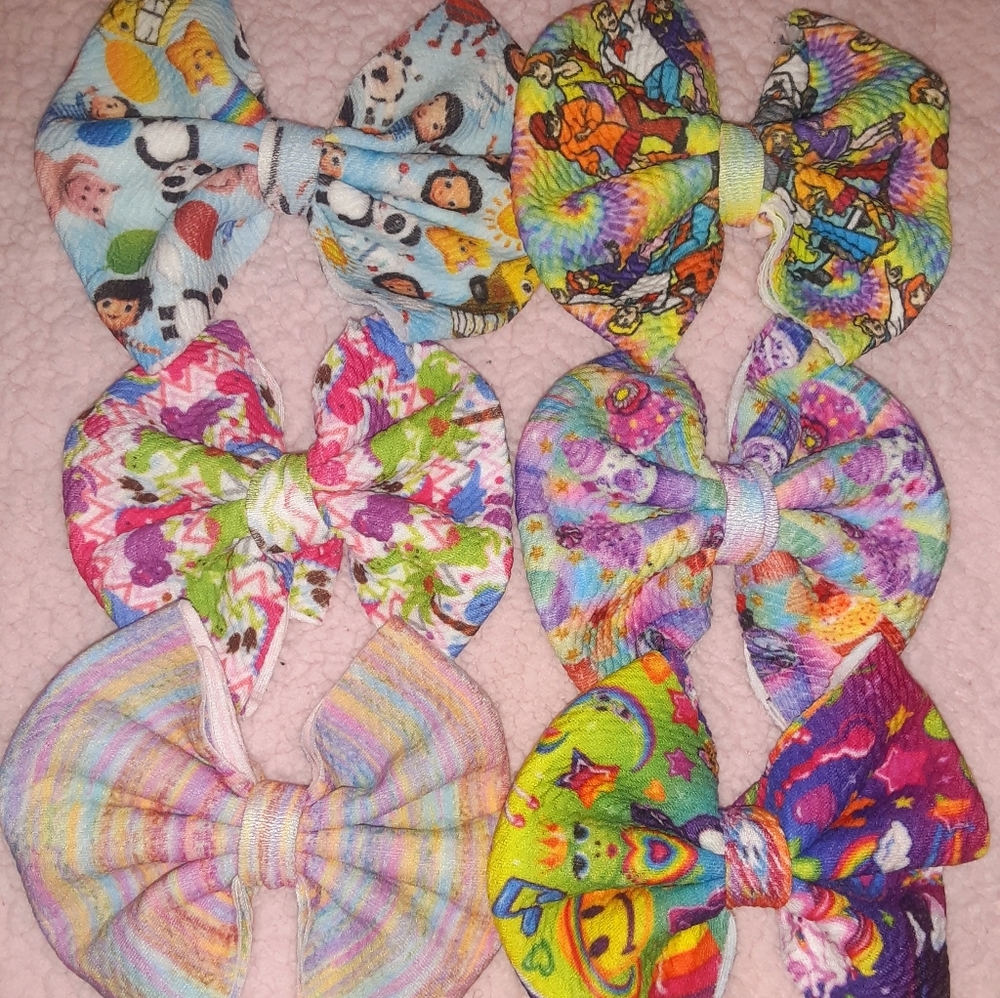 Bows. Headwraps. Headband. Clips. Nylon.